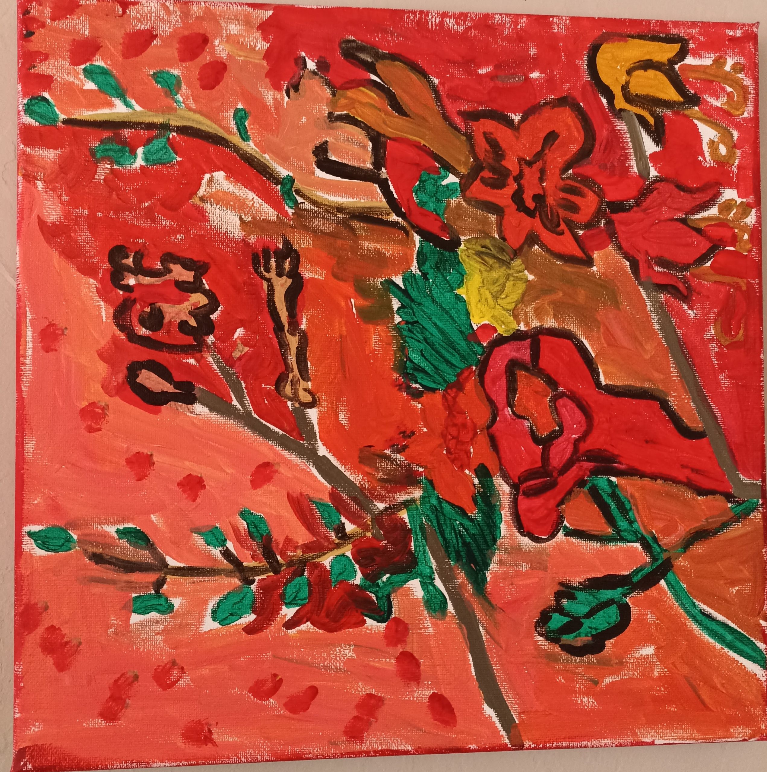 fleurs rouges